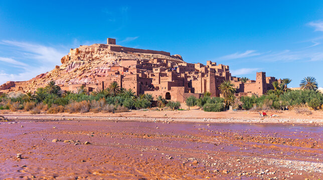 Ancient ait ben haddou kasbah ksar fortress in morocco valley, Ait Ben Haddou, Ait Benhaddou