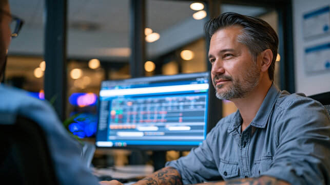 compliance management policy update workflow displayed on a monitor in a pharmaceutical company legal operations center, compliance analyst reviewing automated escalation paths for new FDA regulatio