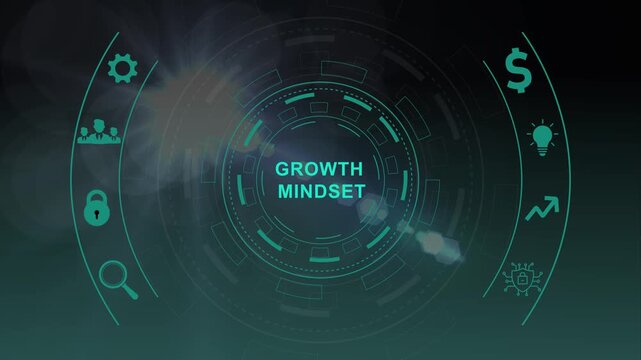 Concept of growth mindset, personal development and lifelong learning.