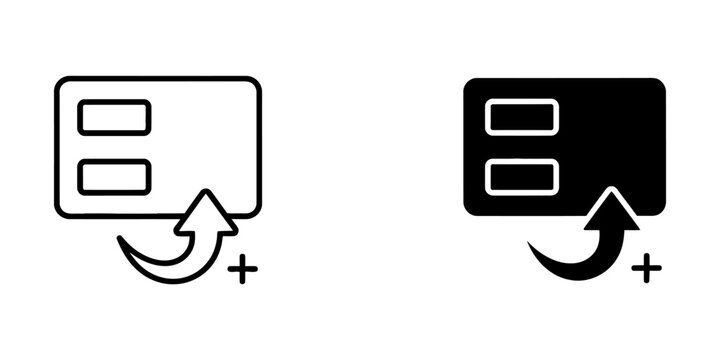 Plus add rotation arrow line and solid icons set with interface increase collection isolated management application computing