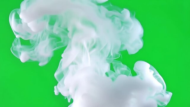 Swirling White Smoke Green Screen Effect