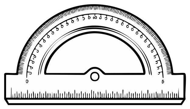 Classic Drafting Protractor For Measuring Angles In Education And Design
