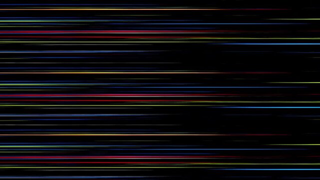 RGB scan lines with digital glitch distortion on a dark technology background