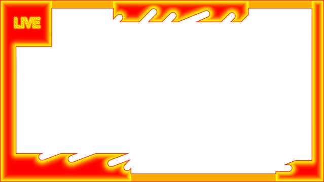 Fire theme border frame