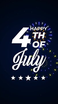 Happy 4th of July Fireworks Animation Independence Day Celebration