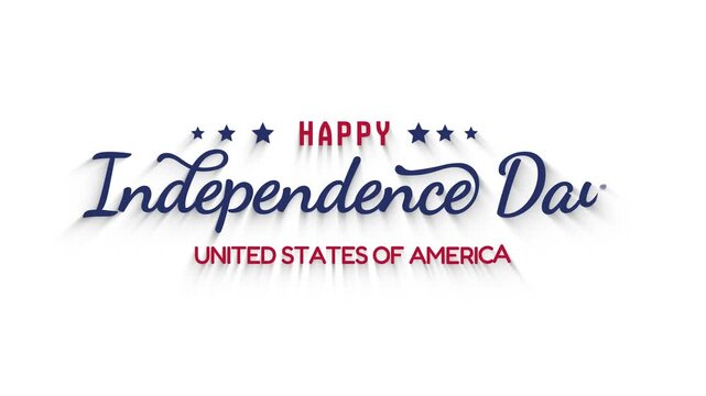 Happy Independence Day Typography Animation