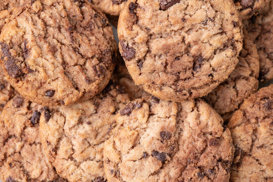 Detail of chocolate chip cookies