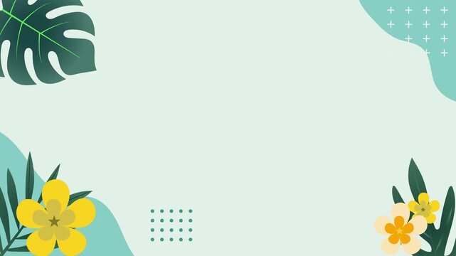 Tropical Summer Background Animation with Copy Space