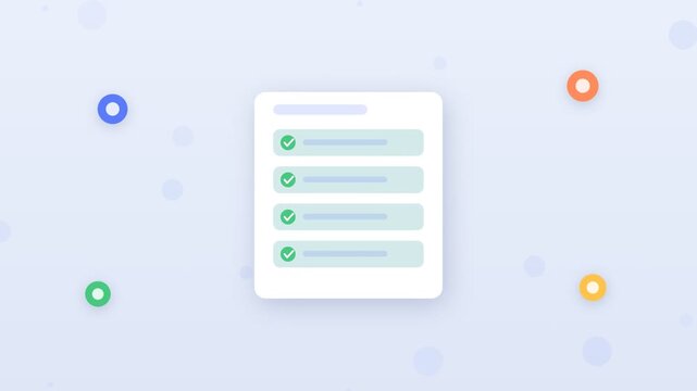 Flat design digital invoice generation with checkmark
