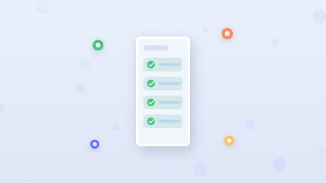 Flat design digital receipt appearing after checkout