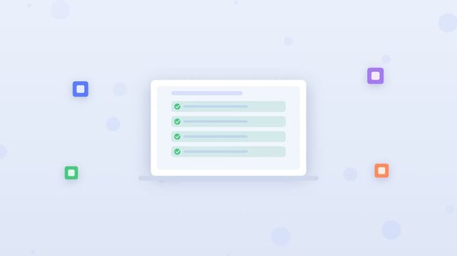 Flat design laptop online meeting scheduler with time slots