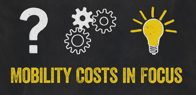Question Mark, Gears, Light Bulb Concept - Mobility Costs in Focus