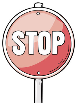 Stop sign with bold lettering conveying a clear imperative warning