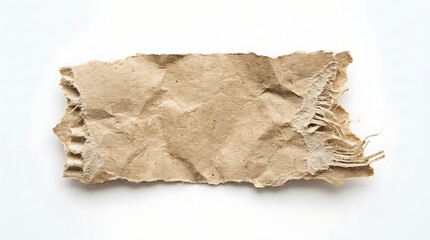Fototapeta premium Closeup view of an old torn and frayed piece of brown paper texture background