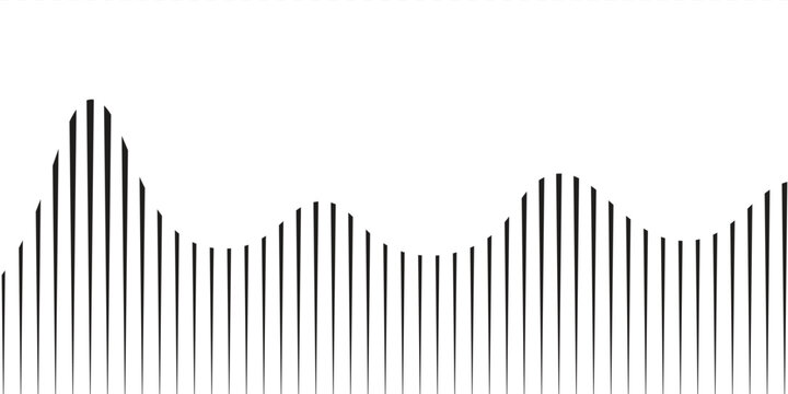Sound wave line background, abstract equalizer with light glow effect, voice audio message, assistant, beat. Soundwave illustration. Vector