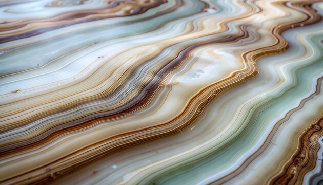 Agate Stone Texture with Flowing Natural Mineral Layers