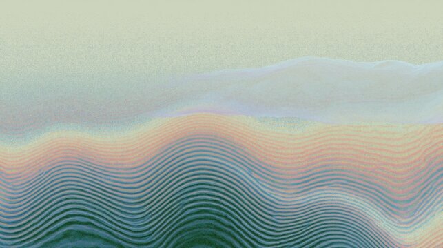 abstract optical interference background with translucent waves and editorial texture