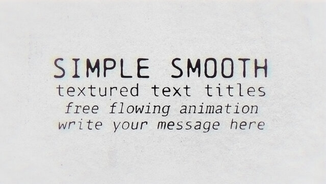Simple Smooth Textured Text Template