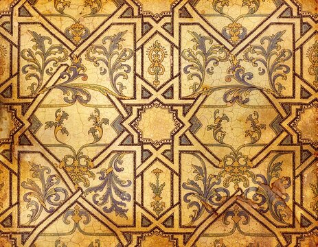 Traditional Moroccan arabesque ornament pattern