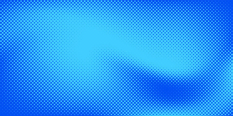 Fototapeta premium Pop art background in retro comics book style with halftone texture blue color.