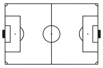 Football soccer field tactic board layout scheme vector illustration © Dekart