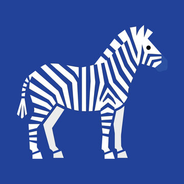 Zebra Standing Profile View Animal.