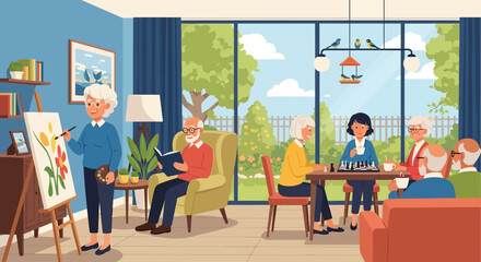 Fototapeta premium People celebrate International Childfree Day with joyful activities indoors freely