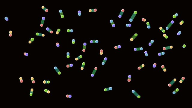 abstract plankton in motion, seamless looping