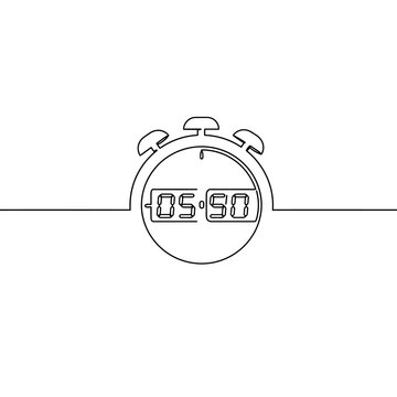 Minimalist digital timer illustration showing time measurement and timekeeping concept.