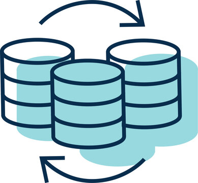 Database Synchronization Exchange Line Icon