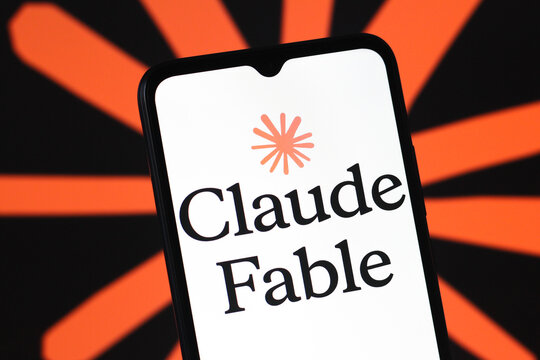In this photo illustration, the Claude Fable logo is seen displayed on a smartphone screen.