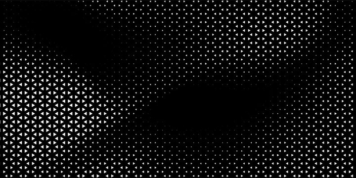 Seamless halftone triangle pattern. Random vector noise texture