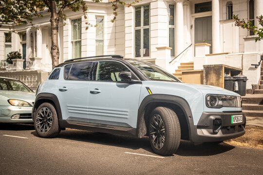 LONDON  &ndash; light blue Renault electric crossover SUV