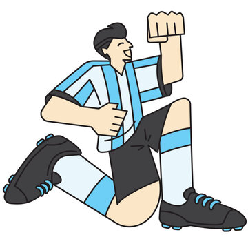 Argentina footballer celebration