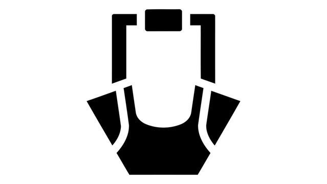 Vector icon of a wrestling singlet, a sleeveless athletic garment used in sports like wrestling or weightlifting, isolat