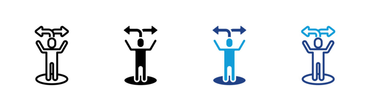 Decision Making Web icon with multiple style collection