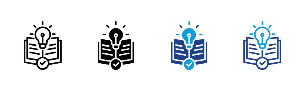 Lesson Learned Web icon with multiple style collection
