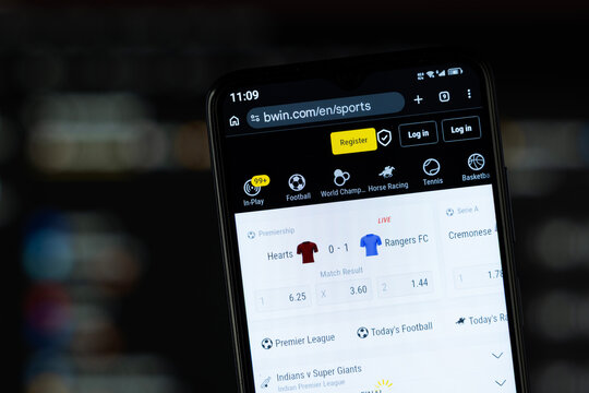 Dhaka, Bangladesh - 05 May 2026: Close-up of Bwin's homepage on a smartphone.