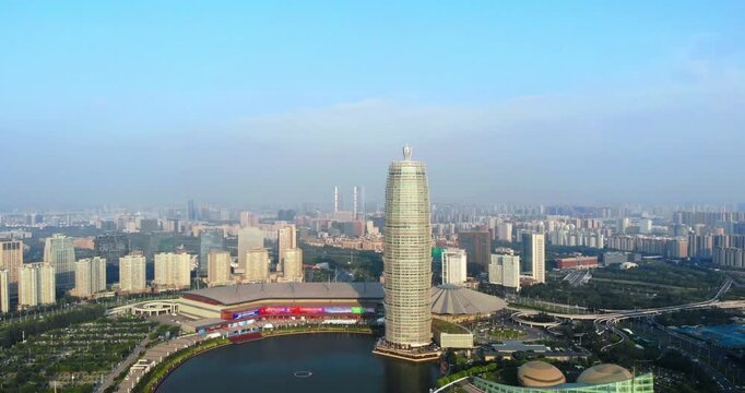 Zhengzhou Big Corn Skyscraper and Modern City Skyline in Henan China in Zhengzhou, Henan, China
