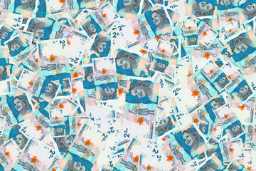 Fototapeta premium Colombian 2000 Mil Pesos banknote featuring the portrait of artist Debora Arango. Colombian national currency cash.