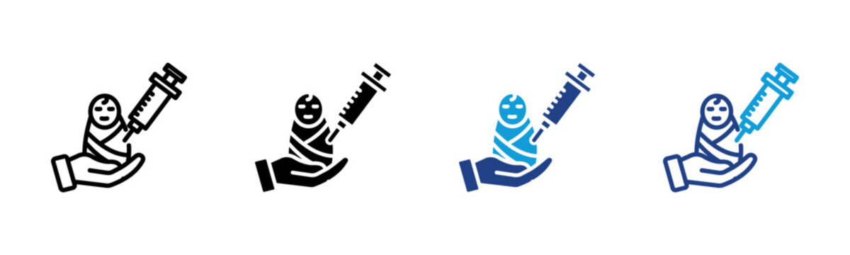 Immunization Web icon with multiple style collection