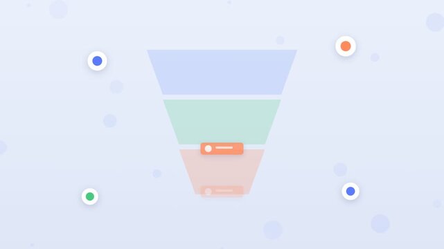 Flat design automated job application sorting into folders