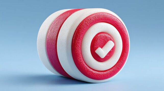 Red and white candy symbolizing influence token economy concept in modern digital financial solutions design