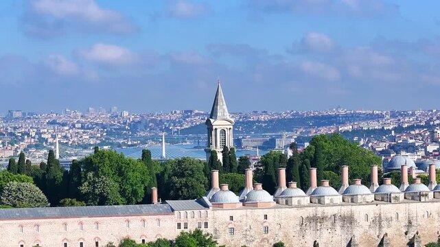 Topkapi Palace (Topkapi Sarayı) Drone Video, Emin&ouml;n&uuml; Fatih, Istanbul Turkiye (Turkey)

