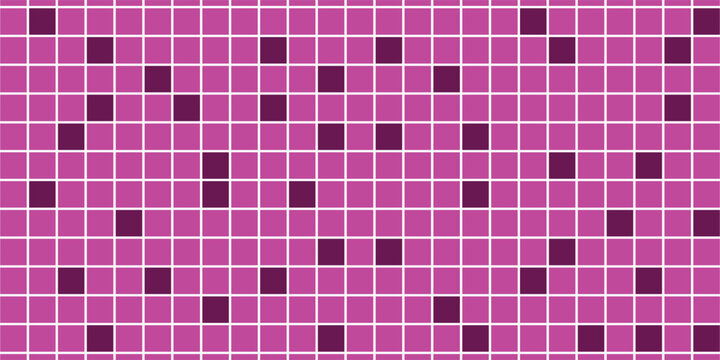 Random pattern of boxes filled with various gradients of ping color with transparent background, vector
