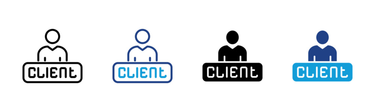 Client Web icon with multiple style collection