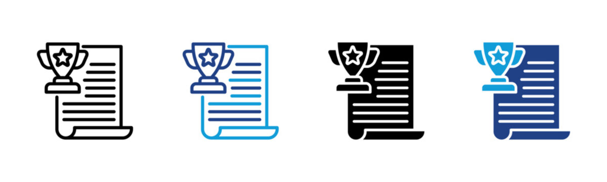 Success Story Web icon with multiple style collection