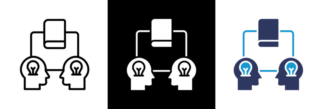 Knowledge Sharing triple icon