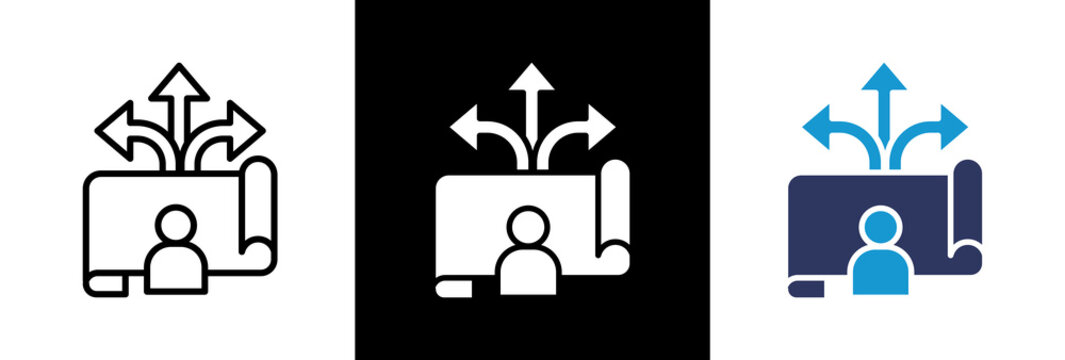 Information Flow triple icon