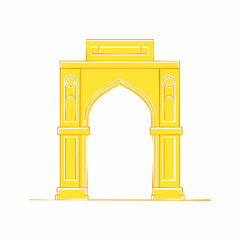 Fototapeta premium Golden Archway Illustration